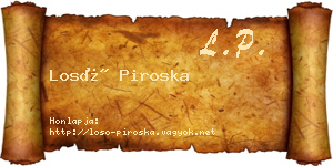 Losó Piroska névjegykártya