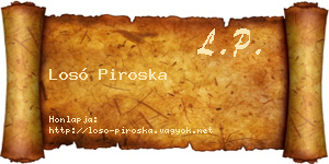 Losó Piroska névjegykártya