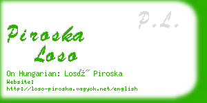 piroska loso business card